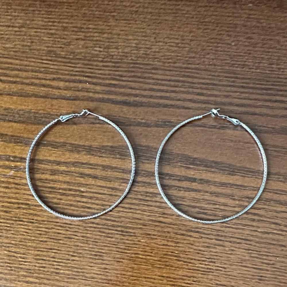 Elegant Silver Hoop Earrings